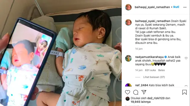 Belum Bertemu dan Disusui Langsung oleh Nadya Mustika Rahayu, Putra Rizki 2R Kini Alami Demam