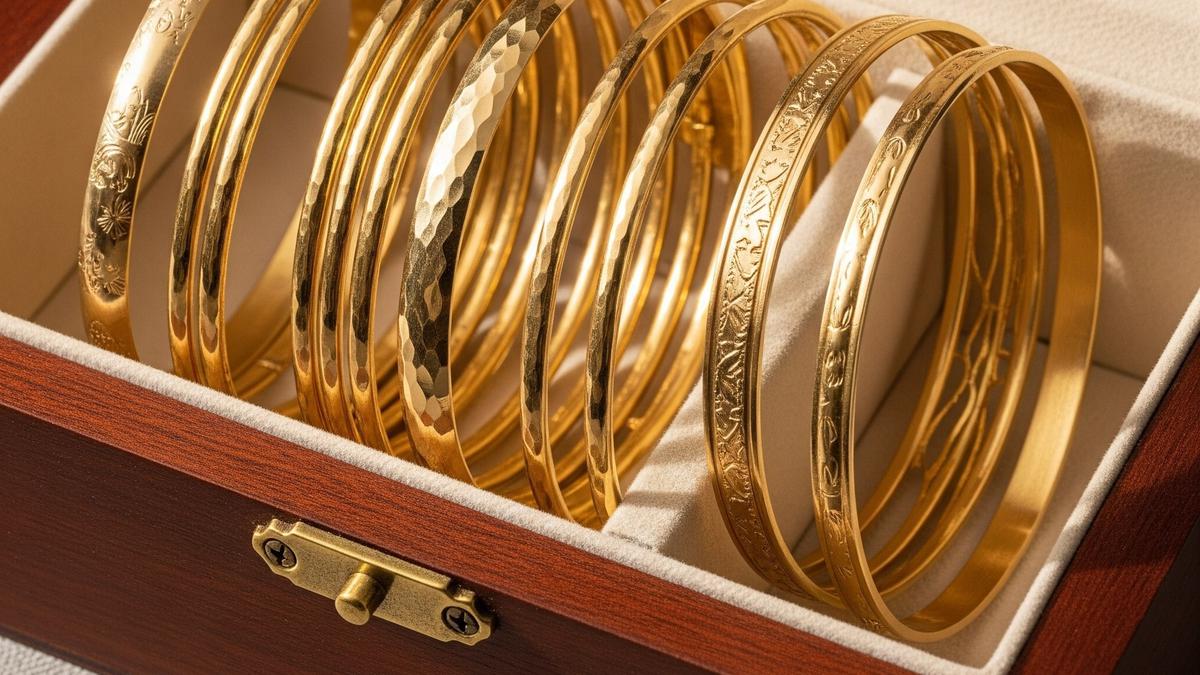 7 Gambar Model Gelang Emas Bulat Timeless, Cocok untuk Acara Formal hingga Sehari-hari