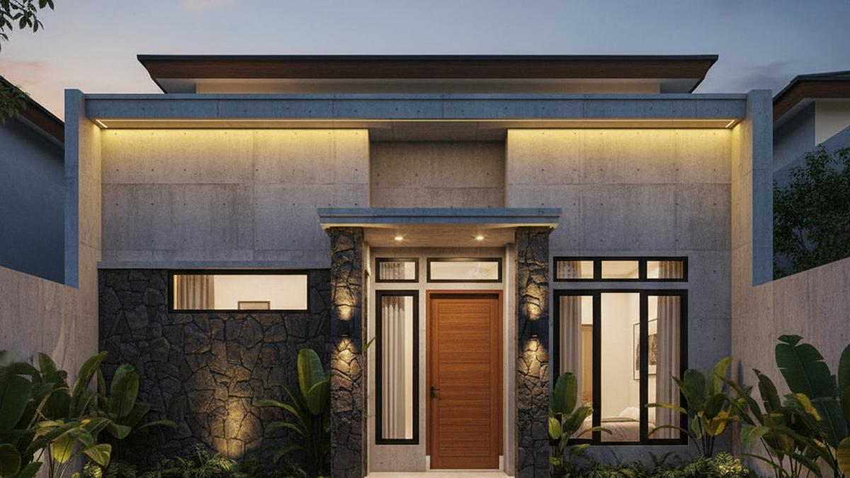 7 Gambar Rumah Minimalis Modern Kekinian dengan Aksen Beton Ekspos, Tampil Elegan Tanpa Banyak Dekorasi