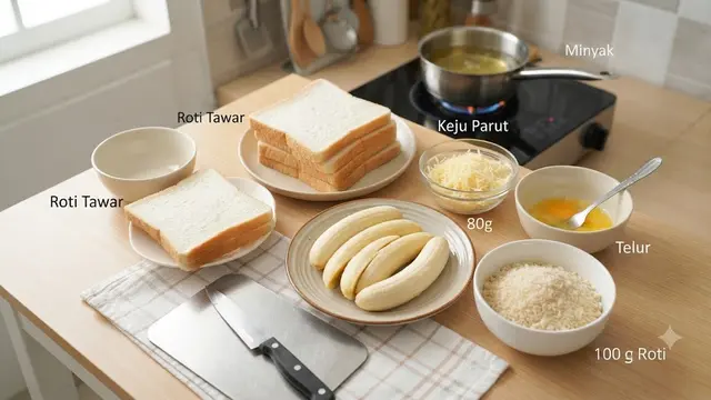 Cara Membuat Roti Goreng Pisang Keju