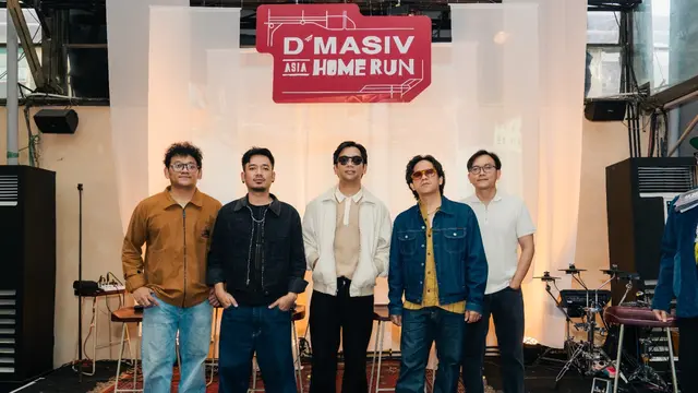 D’MASIV dalam konferensi pers D’MASIV Asia Home Run di Jakarta, Rabu (19/8/2026). (dok Positivibe Group)