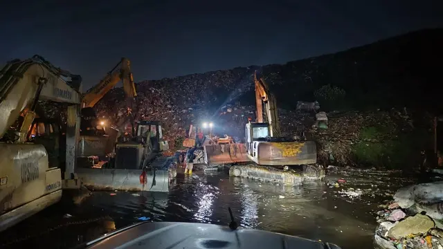 Longsor gunungan sampah di Tempat Pengolahan Sampah Terpadu (TPST) Bantargebang, Kota Bekasi, Jawa Barat. (Dok. Istimewa)