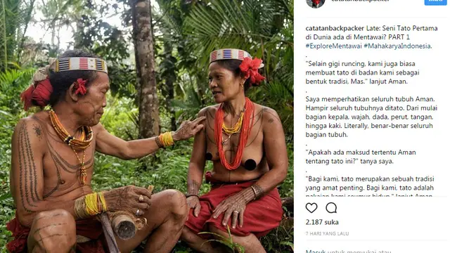 Filosofis Mendalam Tato Mentawai