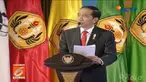 Jokowi menyampaikan orasi ilmiah pada sidang terbuka sekaligus puncak perayaan Dies Natalis ke-60 Universitas Padjajaran (Unpad).