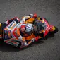 Pembalap Repsol Honda Marc Marquez sudah siap tempur di MotoGP Belanda usai absen di balapan Jerman akhir pekan lalu. Marquez ogah jatuh bangun lagi (AFP)