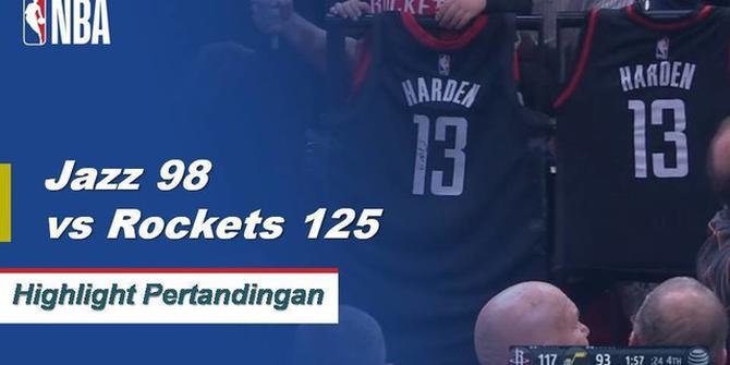 Cuplikan Pertandingan NBA : Rockets 125 vs Jazz 98