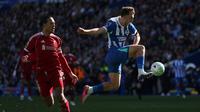 Brighton & Hove Albion sukses menaklukkan Liverpool dengan skor 2-1. (AP Photo/Ian Walton)
