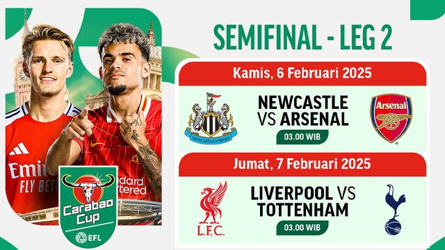 Jadwal Carabao Cup 2024/25: Semifinal Leg Kedua di Vidio