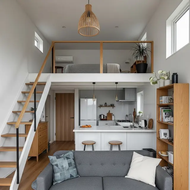 9 Model Rumah Kecil dengan Mezzanine dan Dapur Terbuka, Solusi Lahan Terbatas