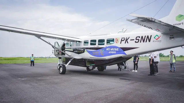 Pesawat Cessna Caravan yang akan digunakan konsep wisata Aviasi di Jember (Istimewa)