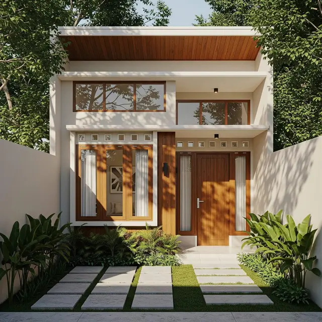 Rumah Mungil Estetik dengan Sentuhan Tropis Modern