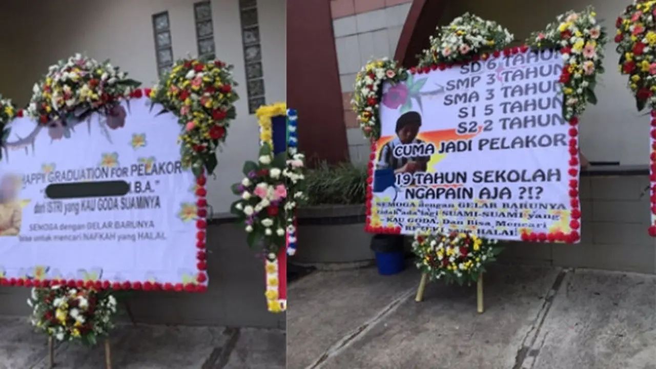 karangan bunga viral