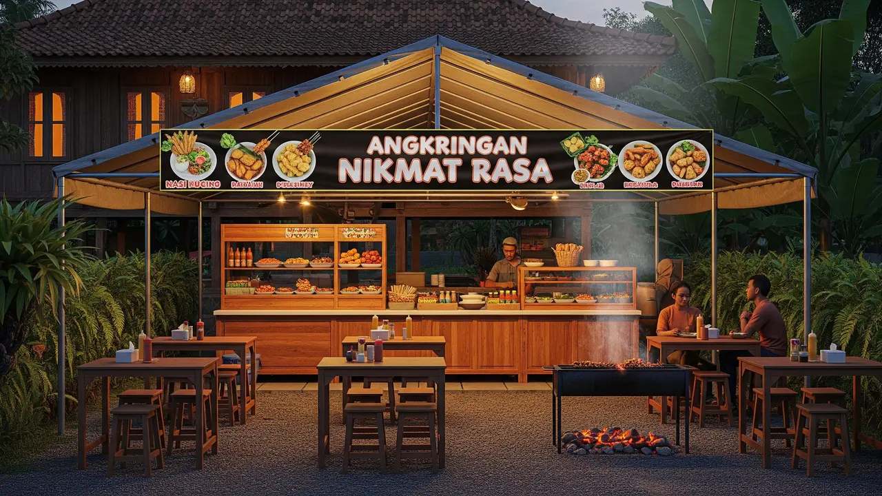Konsep Tenda Permanen untuk Usaha Angkringan