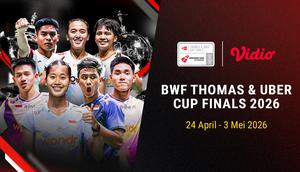 Thomas & Uber Cup akan segera dimulai minggu ini. Saksikan secara eksklusif hanya di Vidio.