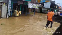 Banjir menggenangi Kabupaten Bima, NTB, Sabtu (3/4/2021). (Foto: BNPB)