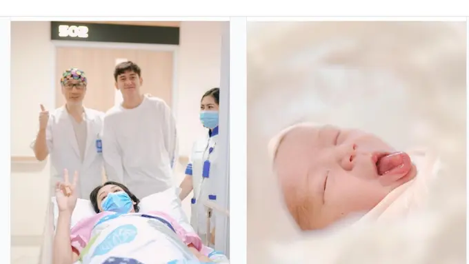 Adipati Dolken dikaruniai putri, Naeswari Isthika Dyah Koesmadji (Foto Nafaspertama via Instagram @adipati)