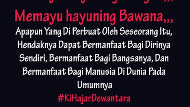 [Bintang] Kutipan Ki Hadjar Dewantara Mengenai Dunia Pendidikan Indonesia