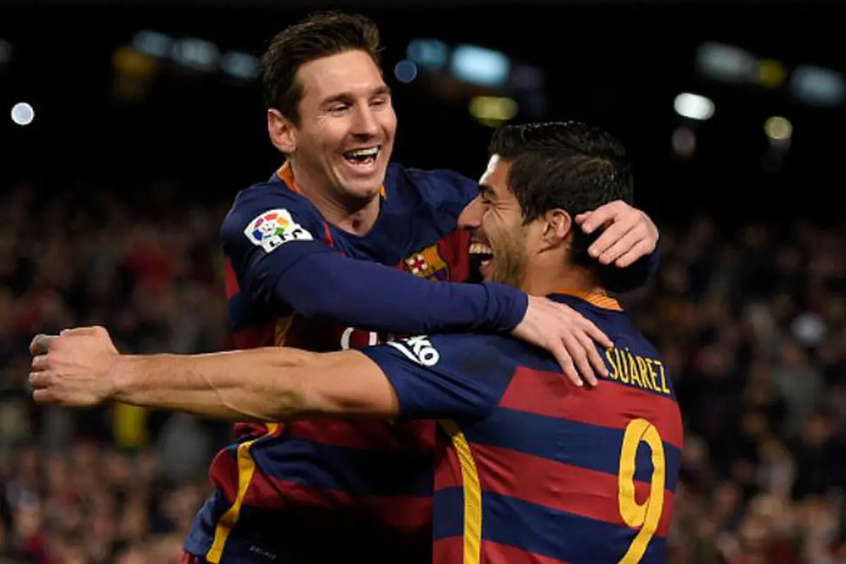 Lionel Messi dan Luis Suarez