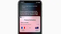 Siri akan bisa memberikan informasi tentang Piala Dunia 2018 (Foto: screenshot via Phone Arena)