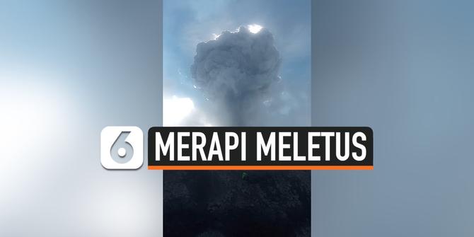 VIDEO: Gunung Merapi Meletus, Magelang Diguyur Hujan Abu