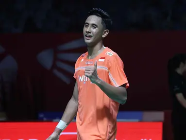 Pebulu tangkis tunggal putra Indonesia, Alwi Farhan, saat bertanding melawan Lakhsya Sen (India) pada babak 32 besar Indonesia Open 2026 di Istora Senayan, Jakarta, Selasa (2/6/2026). (Bola.com/M Iqbal Ichsan)