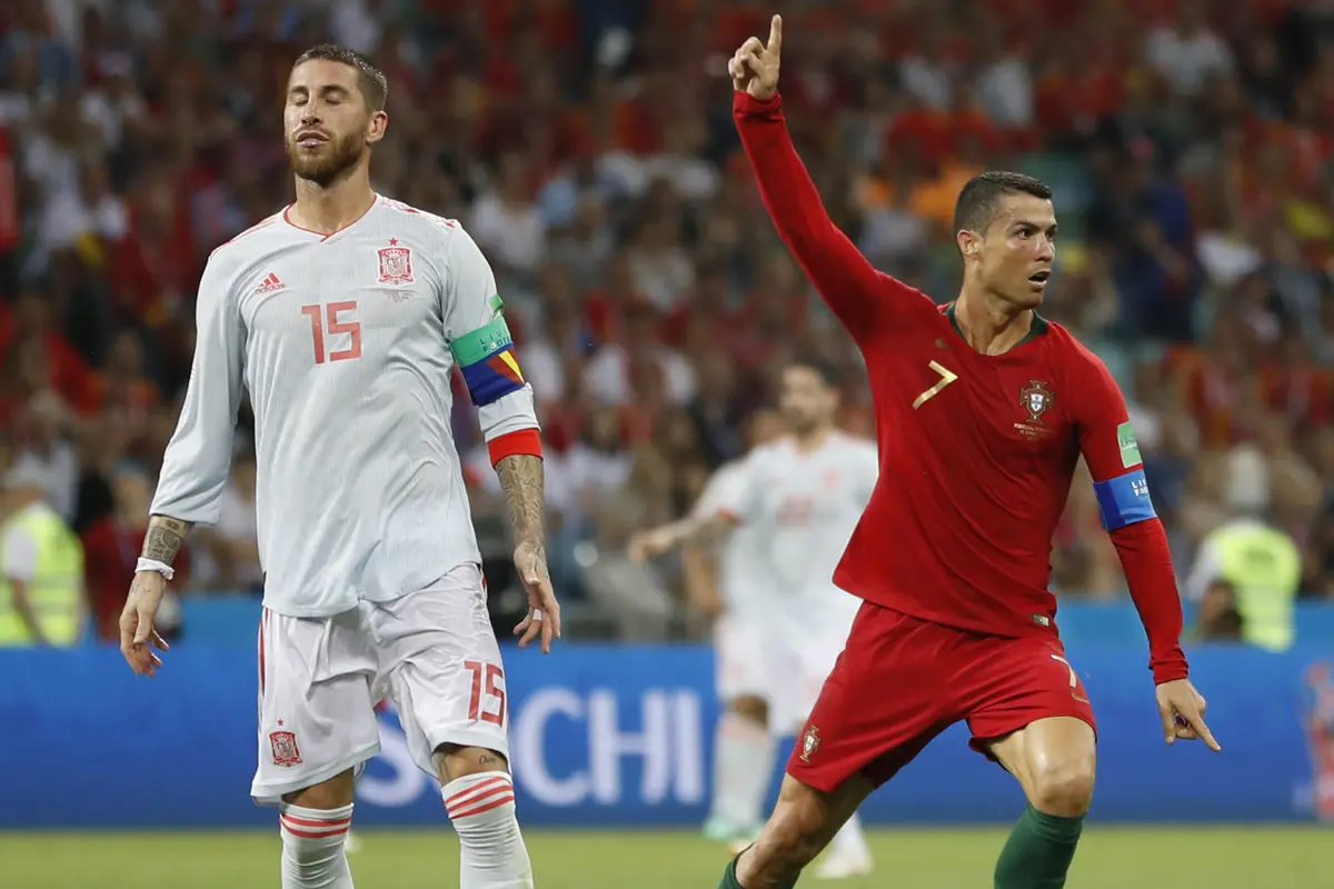 FOTO: Pembuktian Cristiano Ronaldo, Cetak Hattrick Perdana Piala Dunia 2018
