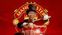 Manchester United - ilustrasi Sir Alex Ferguson master of puppet (Bola.com/Adreanus Titus)