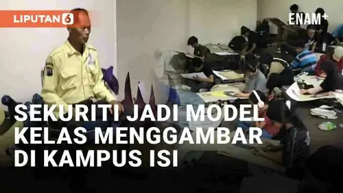 VIDEO: Viral Sekuriti Jadi Model untuk Objek Kelas Menggambar Mahasiswa ISI Surakarta