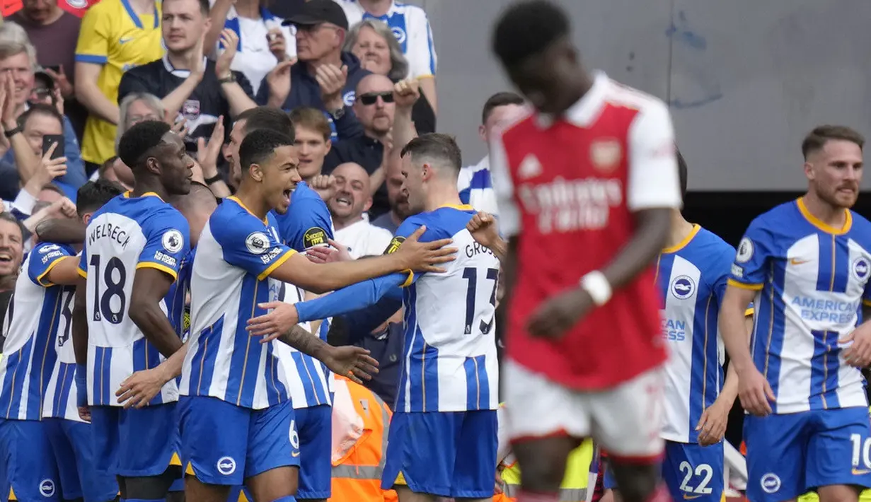 <p>Bertandang ke Emirates Stadium, Brighton memang diprediksi bakal menyulitkan Arsenal yang sedang tertekan untuk terus meraih kemenangan. (AP Photo/Kirsty Wigglesworth)</p>