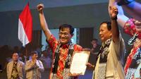 Budiman Sudjatmiko deklarasikan Prabowo Budiman Sudjatmiko Bersatu (Prabu) untuk mendukung Prabowo Subianto di Pilpres 2024 dalam sebuah acara di Semarang, Jawa Tengah, Jumat (18/8/2024). (Ist)