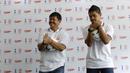 Indra Sjafri dan Bambang Pamungkas saat jumpa pers AIA Championship di Hotel Atlet Senayan, Jakarta, Selasa (9/1/2018). Pemenang AIA Championship berkesempatan bertanding di markas Tottenham Hotspur di London.  (Bola.com/M Iqbal Ichsan)