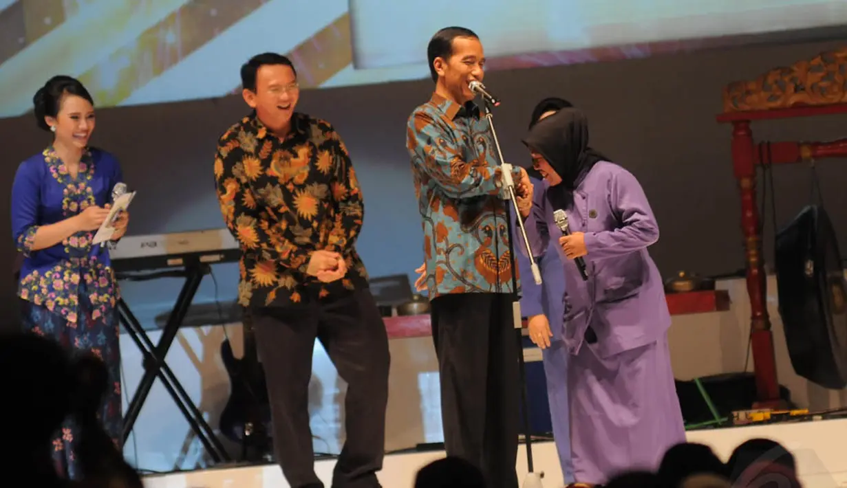 Acara pamitan Jokowi yang dikemas dalam acara silaturahmi Gubernur DKI itu diadakan di Istora Senayan, Jakarta, (16/10/14). (Liputan6.com/Herman Zakharia)