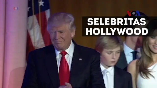 Berbagai selebritas Hollywood menyampaikan sikapnya atas Donald Trump yang terpilih menjadi Presiden Amerika Serikat.