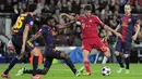 Pada leg kedua semifinal Liga Champions 2012/13, Bayern Munchen kembali menang usai menghajar Barcelona 3-0 saat bermain di Camp Nou. (AFP/Josep Lago)