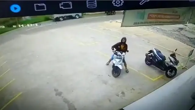 Pelaku pencurian motor Robby Purba (https://www.instagram.com/p/CAsIc1UlfGR/)