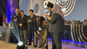 Kongres Biasa PSSI 2025 digelar di Kuningan, Jakarta Selatan, Rabu (4/6/2025) siang WIB dengan dibuka oleh Ketum KONI Pusat Marciano Norman. (Liputan6.com/Melinda Indrasari)