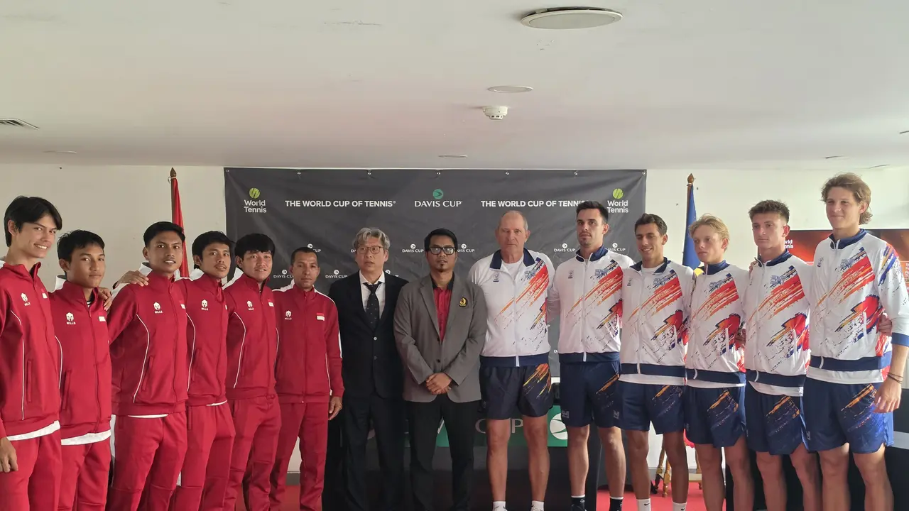 Para pemain Indonesia dan Rumania yang akan bertemu di Piala Davis 2026