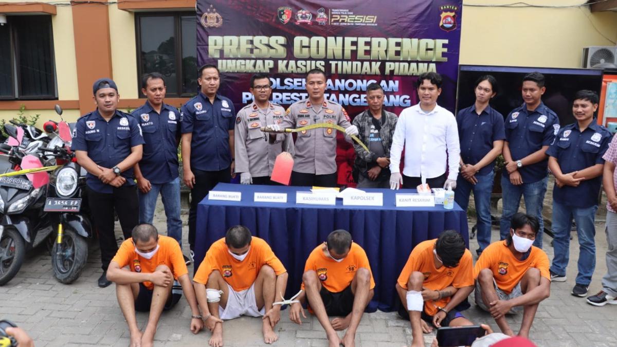 Polresta Tangerang Tangkap 5 Pelaku Begal Pengemudi Ojek Online