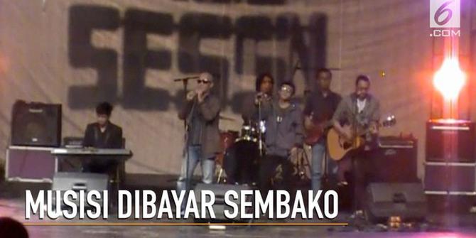 VIDEO: Peringati Hari Musik, Musisi Dibayar Sembako