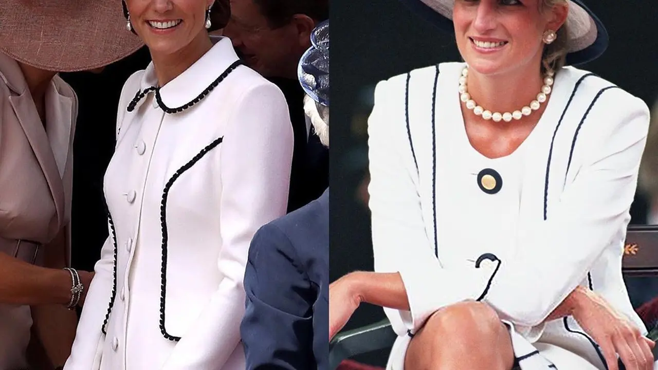 Kate Middleton Ikuti Gaya Chic Putri Diana dengan Busana Putih