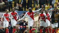 Selebrasi Bakayoko usai cetak gol untuk Monaco ke gawang Manchester City (AFP)