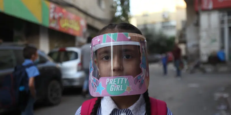 Potret Pelajar Palestina Saat Hari Pertama Masuk Sekolah