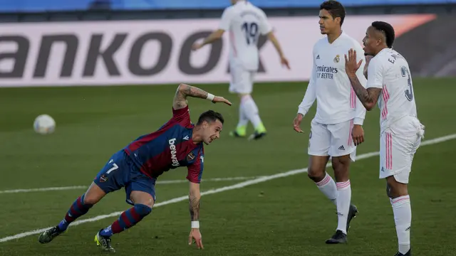FOTO: Levante Susah Payah Kalahkan 10 Pemain Real Madrid