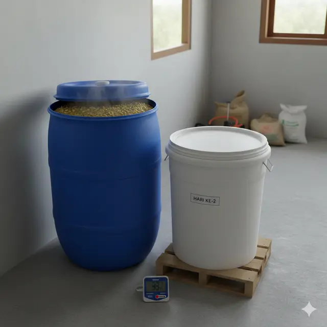 Cara Membuat Pakan Fermentasi Ayam Kampung (Foto: Gemini AI)