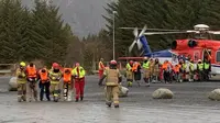 23 Maret 2019: Kapal Pesiar Viking Sky Bawa 1.300 Orang Terdampar di Perairan Norwegia, Penumpang Dievakuasi Via Helikopter