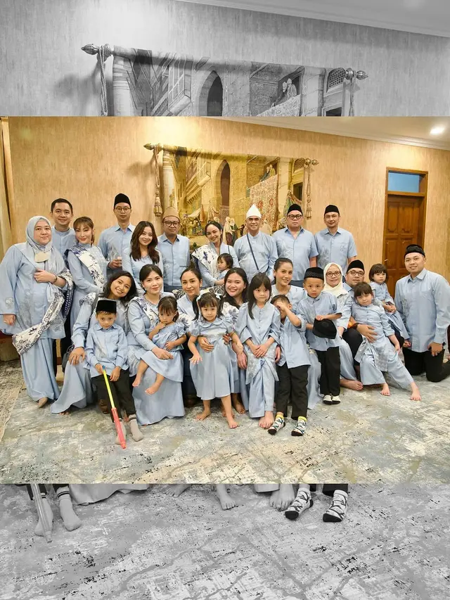 Gaya Ayu Dewi di Pengajian 40 Hari Nenek Suami, Tampil Unik dengan Gaun Sentuhan Kebaya Janggan