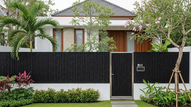 Model Pagar Bambu Modern yang Cocok untuk Rumah Minimalis/Gemini AI
