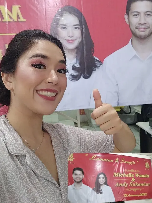Acara Lamaran dan sangjit Michelle Wanda - Andy Sukandar (Foto: Instagram/@michellewanda)