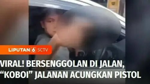 VIDEO: Viral! Bersenggolan di Jalan Mampang, Koboi Jalanan Acungkan Pistol Ditangkap Polisi