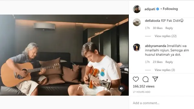 Adipati Dolken bersama ayah